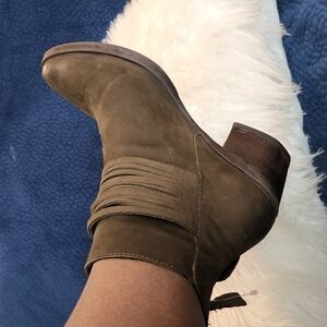 Ethem anthropologie army green booties